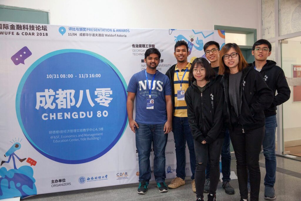 From left: Shivam Bansal, Ganeshkumar Sundararaj, He Shiyuan, Sung Zheng Jie, Yi Suqin, and Steven Tseng.