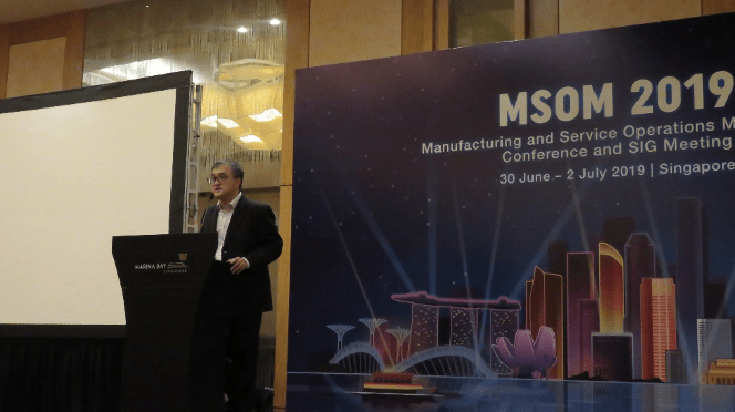 NUS Business School’s Professor Teo Chung Piaw gave the opening speech at MSOM 2019